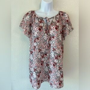 Ruffled Floral Fairycore Simply Fun Blouse